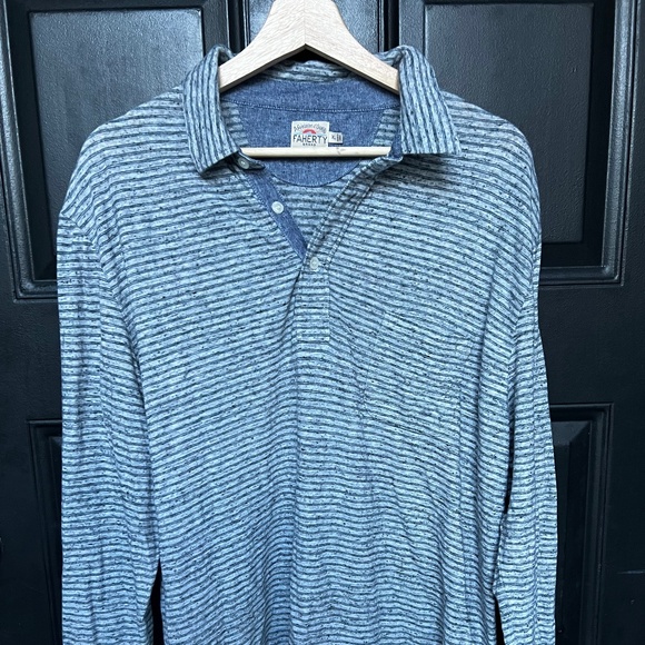 FAHERTY LONG SLEEVE COLLARED SHIRT - Picture 1 of 3